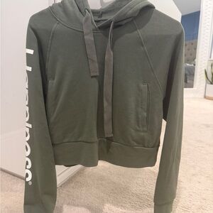 Hooded Olive Green Sweatshirt